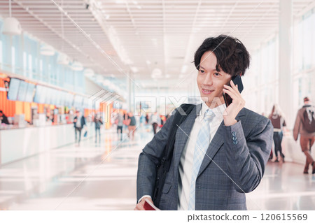 Young businessman going on a business trip overseas Young businessman going on a business trip overseas 120615569
