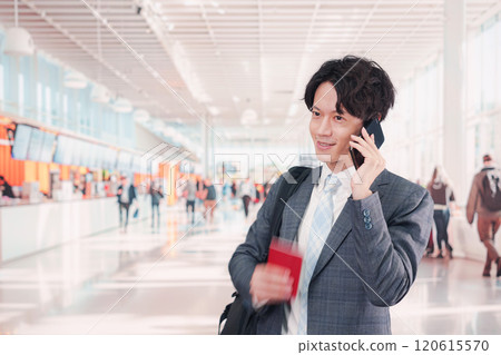 Young businessman going on a business trip overseas Young businessman going on a business trip overseas 120615570