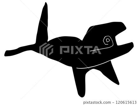 納斯卡的陸地繪畫鯨魚 納斯卡的陸地繪畫鯨魚 120615613