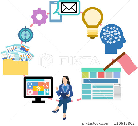 Business marketing illustration Business marketing illustration 120615802