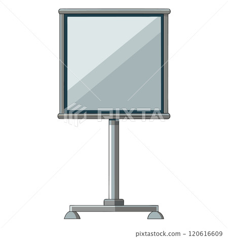 Blank white ad stand or banner mockup, front view, isolated. Clear street poster billboard for advertising 120616609