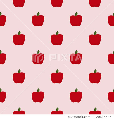 Seamless pattern with red apple. Vector illustration. Seamless pattern with red apple. Vector illustration. 120616686