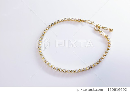 Golden rhinestone bracelet 120616692