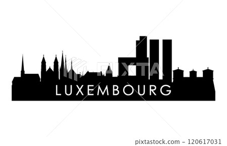 Luxembourg skyline silhouette. 120617031