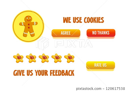 Gingerbread man, humorous rating cookies, buttons Gingerbread man, humorous rating cookies, buttons 120617538