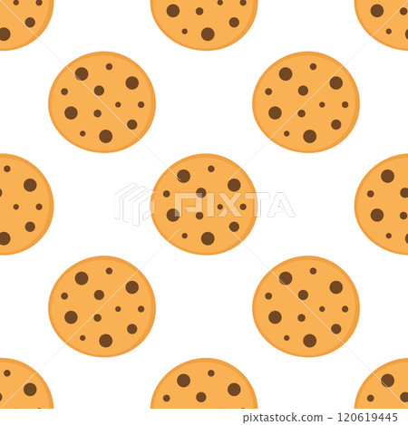 chocolate chip cookies seamless pattern 120619445