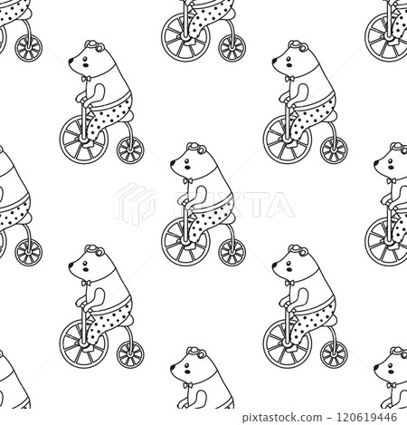 circus bear seamless pattern circus bear seamless pattern 120619446
