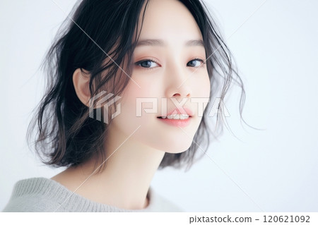 穿著針織衫的美女“AI生成圖像” 120621092