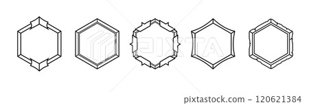 Mystic hexagon with alchemical and sacred symbols. Mystic hexagon with alchemical and sacred symbols. 120621384