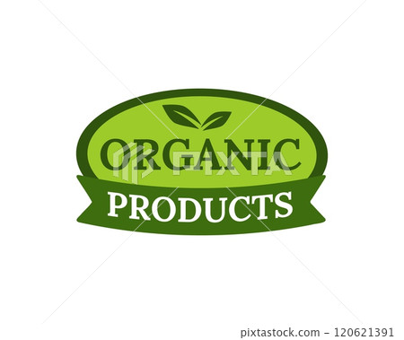 Eco friendly label for organic, vegan, and wellness items. 120621391