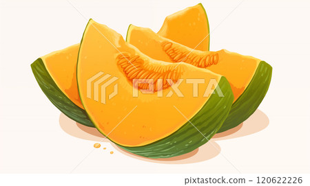 卡通新鲜美味的哈密瓜插画 120622226