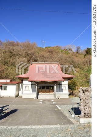 拍攝北海道八雲町熊石市七面山光明寺境內的深秋景色 120622708