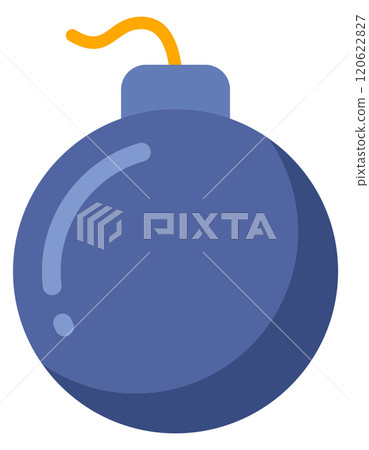 Bomb color icon. Explosion symbol. Boom sign 120622827