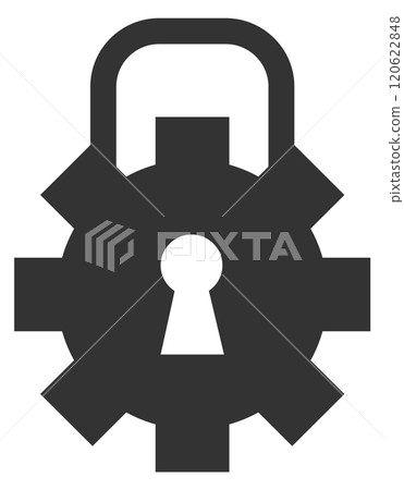 Privacy and protection black icon. Cyber security symbol 120622848