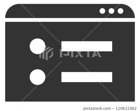 App black icon. Computer software window symbol 120622862