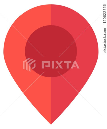 Geo pin icon. Location marker. Red pointer 120622866