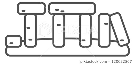 Stonehenge line icon. Old rock landmark symbol 120622867