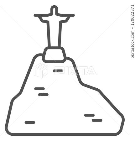 Jesus Christ monument. Famous brazil landmark icon 120622871