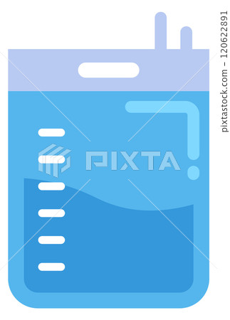 Intravenous injection bag. Medical treatment color icon Intravenous injection bag. Medical treatment color icon 120622891