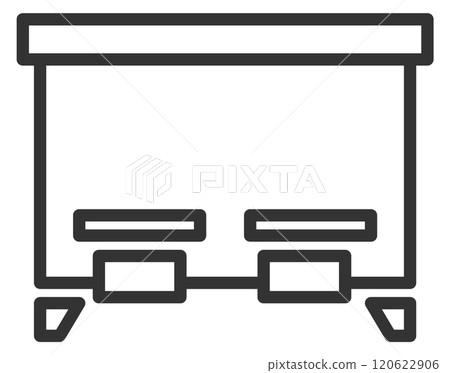 Apiary beehive line icon. Honey farm symbol Apiary beehive line icon. Honey farm symbol 120622906