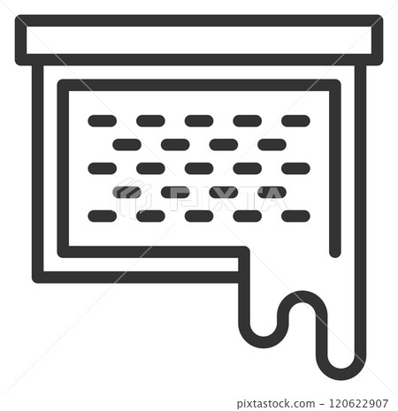 Dripping honey from apiary frame. Beehive production symbol 120622907