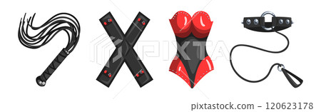 Sex Shop Toys and Accessories for Sexual Pleasure Vector Set 120623178