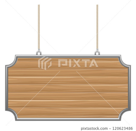 Realistic wooden sign mockup. Blank panel template Realistic wooden sign mockup. Blank panel template 120623486