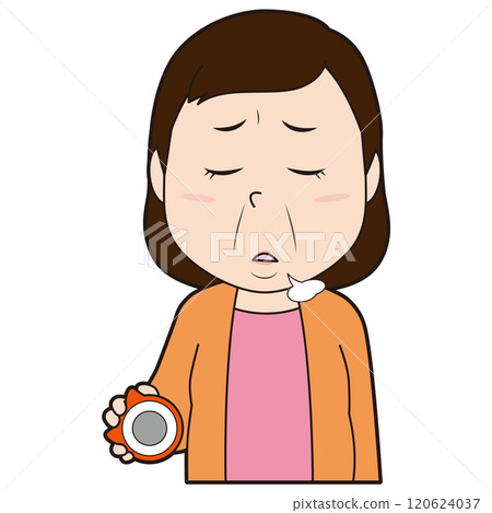Middle-aged woman disappointed at pachinko Middle-aged woman disappointed at pachinko 120624037