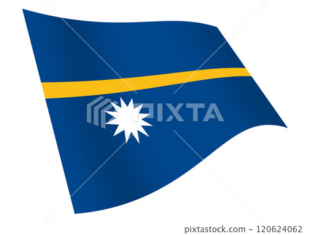 Nauru waving flag graphic with clipping path Nauru waving flag graphic with clipping path 120624062