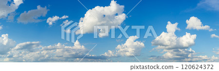 Panorama blue sky and clouds with daylight natural background. 120624372