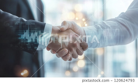 Hands of two businessmen shaking hands 120624793