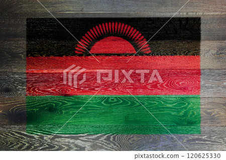 Malawi flag on rustic old wood Malawi flag on rustic old wood 120625330