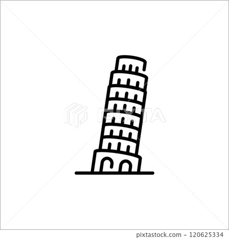 Leaning Tower of Pisa icon 120625334