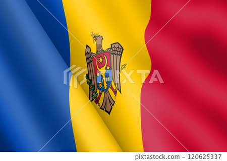 Moldova waving flag 3d illustration Moldova waving flag 3d illustration 120625337