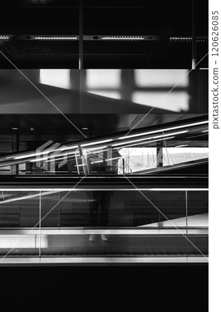 Abstract architectural lines and reflections in a modern urban space Abstract architectural lines and reflections in a modern urban space 120626085