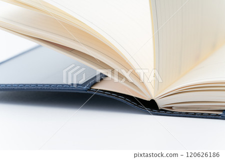 Close-up of an open planner 120626186