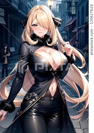 Warrior in a black dress 120627628