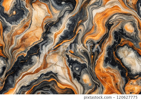 A fluid abstract design with swirling patterns of Marble ink pattern, resembling marble or a cosmic nebula 120627775