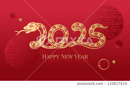 Happy New Year 2025. Year of the snake. 120627819
