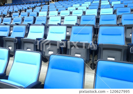 Seats lined up in the stadium Seats lined up in the stadium 120627995