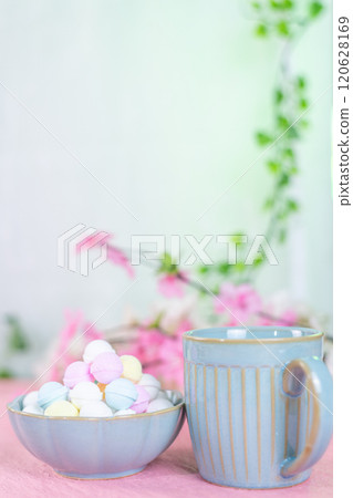 Coffee and a mountain of Ramune are prepared along with study materials. Coffee and a mountain of Ramune are prepared along with study materials. 120628169