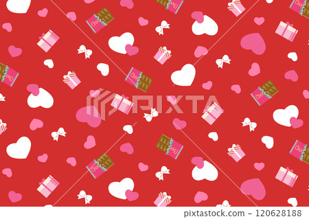 情人節心型巧克力背景素材(紅色) 情人節心型巧克力背景素材(紅色) 120628188