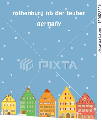 Rothenburg ob der Tauber Germany snow scenery 120628396