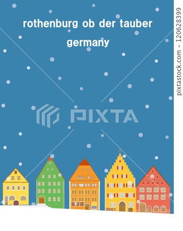 Rothenburg ob der Tauber Germany snow scenery 120628399