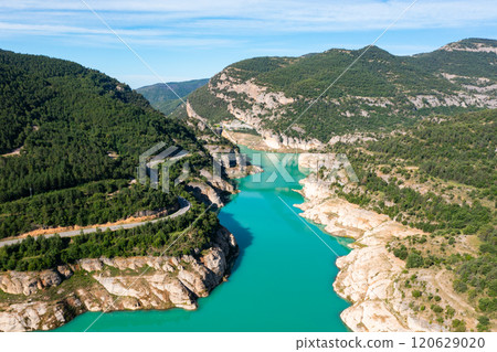 Llosa del Cavall Reservoir on Cardener River in Catalonia Llosa del Cavall Reservoir on Cardener River in Catalonia 120629020