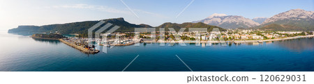 Panoramic summer view of Kemer on Mediterranean coast, Turkey 120629031