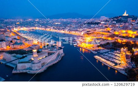 Night view of the old port, Marseille, France Night view of the old port, Marseille, France 120629719
