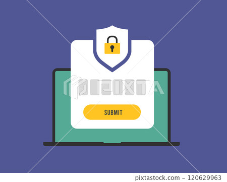 Two-factor authentication - 2fa secure login with verification code form. Multi-factor security ensures identity confirmation, mobile authentication, enhanced password protection vector illustration 120629963