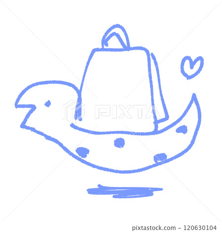Hand drawn line drawing illustration of a simple and cute snake holding a paper bag and enjoying shopping Hand drawn line drawing illustration of a simple and cute snake holding a paper bag and enjoying shopping 120630104