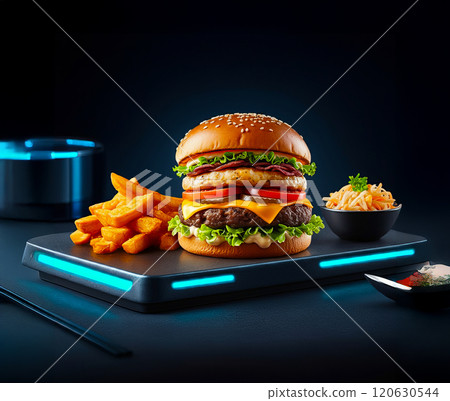 Fashionable hamburgers 120630544